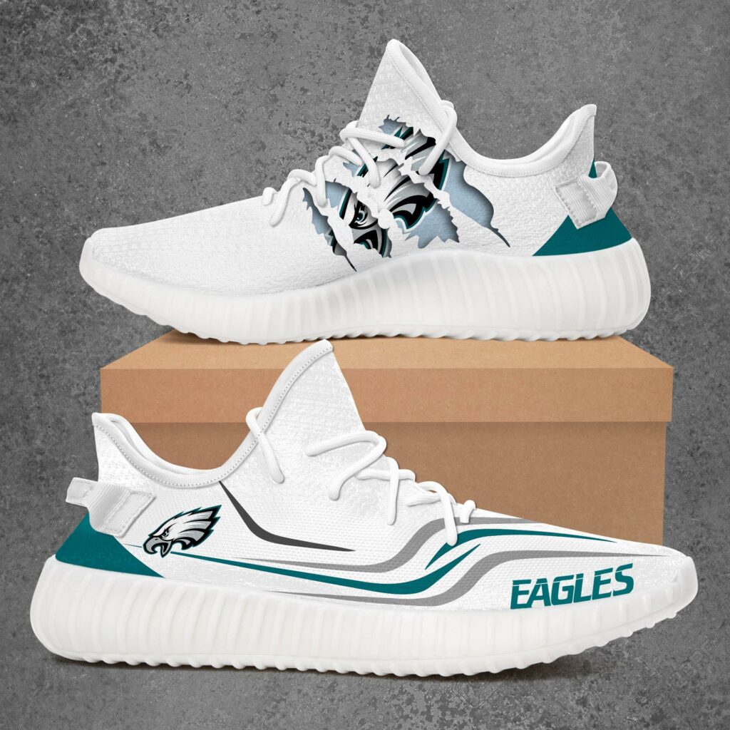 Philadelphia Eagles Custom Shoes Yeezy Boost 350v2 N419 - eaglesfanhome.com