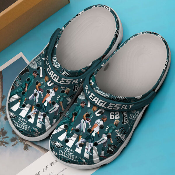 Philadelphia Eagles NFL Sport Crocs Crocband Clogs Shoes Comfortable For Men Women A213 - Image 2