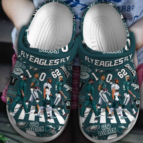 Philadelphia Eagles NFL Sport Crocs Crocband Clogs Shoes Comfortable For Men Women A213